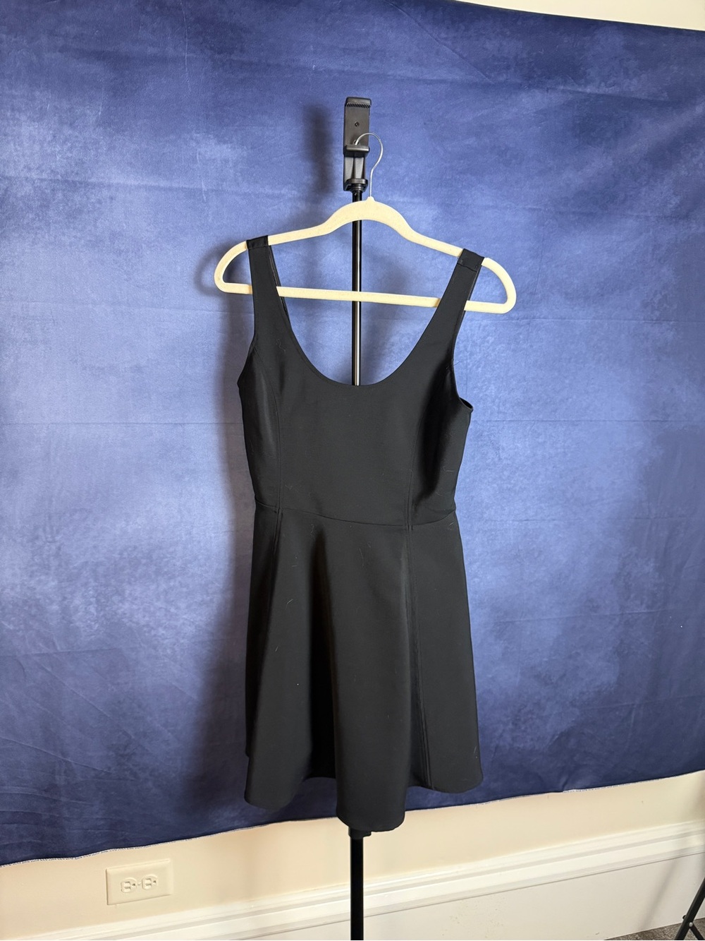 Classic Black Sleeveless Skater Dress